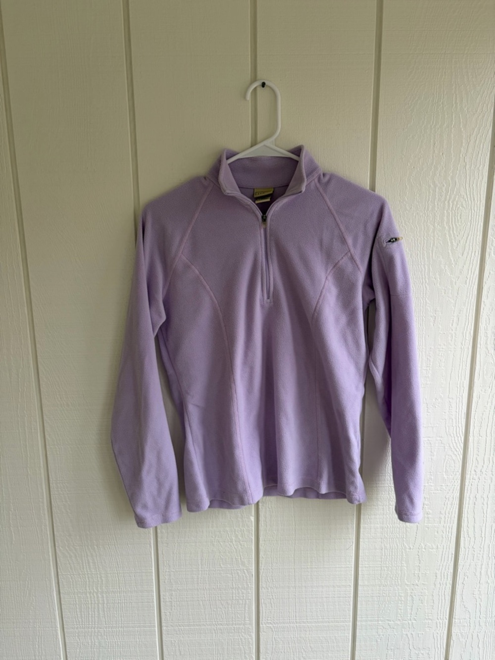 L.L. Bean Lavender Fleece Quarter-Zip Pullover